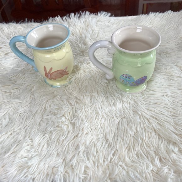 Lori Siebert Certified Intl Ceramic Easter Mugs Vintage - 2 Cups - Picture 8 of 9